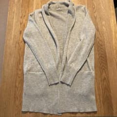 【まりこ様専用】無印良品ロングカーディガン グレーのサムネイル