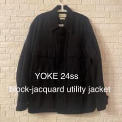 YOKE 24ss block-jacquard utility jacket✳︎ - メルカリ