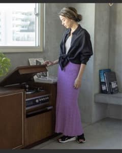 BAYFLOW シャーリングナロースカート　Sサイズのサムネイル
