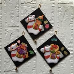 押し絵 タペストリー 干支 馬 午年 ハンドメイド - メルカリ