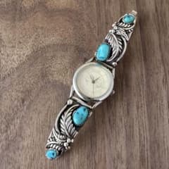 インディアンジュエリー ナバホ ターコイズ シルバー 腕時計 - メルカリ