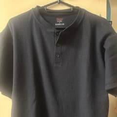 ヘインズ　ドライワッフルヘンリーネックTシャツ Mのサムネイル