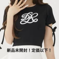 Darich ダーリッチ シグネチャーDRレースロゴカットトップス ブラック