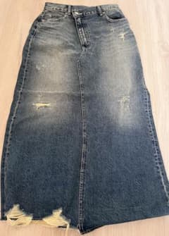 AZUL by MOUSSY ダメージデニムロングスカート Mのサムネイル