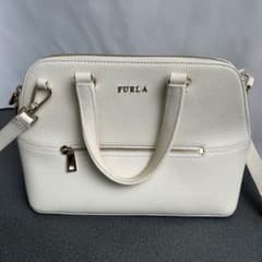 FURLA 2way ショルダーバッグ ホワイト - メルカリ
