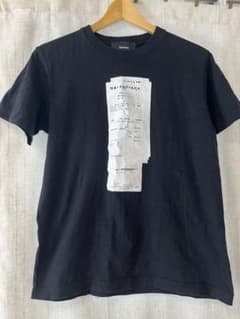Account レシートプリント Tシャツ 黒のサムネイル