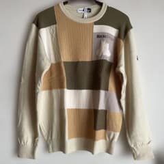 BLACK&Whiteメンズニット Mベージュのサムネイル