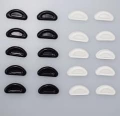 メガネ 鼻パッド シール5組黒と眼鏡曇止めクロス1点のサムネイル