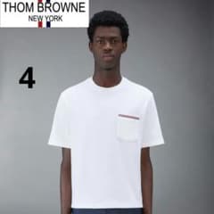 THOM BROWNE コットンミラノリブ ポケットTシャツ THOM BROWNE コットンミラノリブ ポケットTシャツ - メルカリ