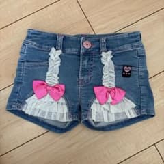 フリルリボン　デニムショートパンツのサムネイル