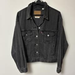 LEVI'S ブラック デニムジャケット リーバイスプレミアム　Sサイズのサムネイル
