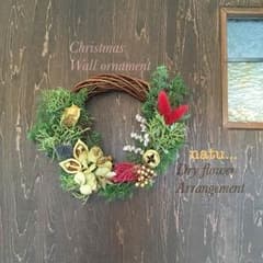 早期割引中 クリスマスリース ドライフラワーリース