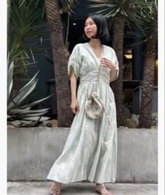 ヌキテパ　Cotton Voile Sedum Foil Print Dressのサムネイル
