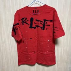 FLF ペイントデザイン Tシャツ レッド Mのサムネイル