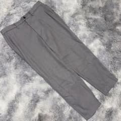 GU (L) Tapered Pants, Wool-like Easy Ankle Pants, Gray