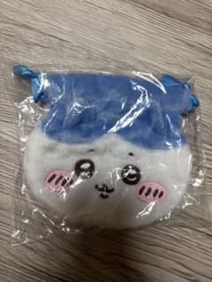 【新品】ちいかわ ハチワレ ぬいぐるみ巾着 フェイスポーチ ふわふわのサムネイル