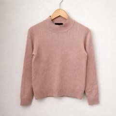 カシミヤ100% ピンク クルーネックセーター - メルカリ