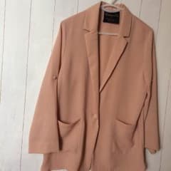 ナノユニバース くすみピンク春夏薄手ジャケットのサムネイル