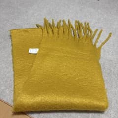 マスタードイエロー フリンジマフラーのサムネイル