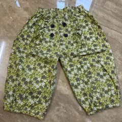 Kuranbon 花柄 ワイドパンツ 120cm 綿100% イージーパンツのサムネイル