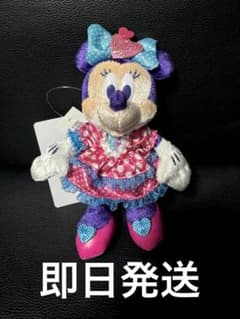ミニーマウス ぬいぐるみバッジ　ディズニーパルパルーザ@ミニーのファンダーランドのサムネイル