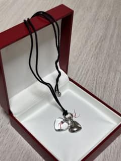 Baccarat バカラ ダブルハート ネックレス クリスタル シルバー 925のサムネイル