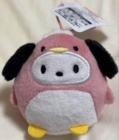 ポチャッコ★ピンク★まんまるペンギンぬいぐるみマスコット