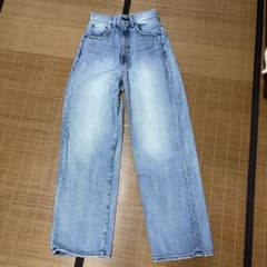 MOUSSY HW DAMAGE LOOSE STRAIGHT25inchデニムのサムネイル