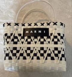 MARNI MARKET ラスト1個　かごバッグ チェック柄のサムネイル