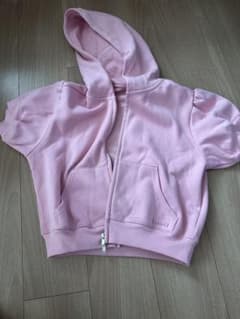 SKIMS COTTON JERSEY ZIP UP パーカー ピンクのサムネイル