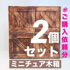 2個セット】ユーズド風塗装 ミニチュア木箱 山田化学 販売終了初期