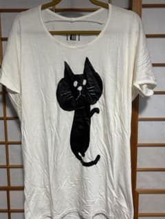 I am I 半袖Tシャツ 猫プリント ホワイトのサムネイル