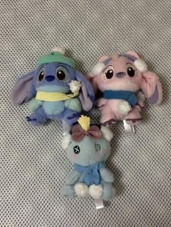 スティッチ　エンジェル　スクランプ　雪の日マスコット　ミルキーボア