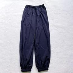 【美品】ナゴンスタンス トラックパンツ ナイロンパンツBlack 黒　ドロストS 美品】ナゴンスタンス トラックパンツ ナイロンパンツBlack 黒