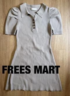 FREE’S MART フリーズマート リブニットワンピース ベージュ 半袖のサムネイル