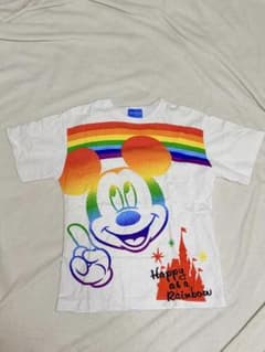 東京ディズニーリゾート　ミッキー　レインボー　Tシャツ　Sサイズ