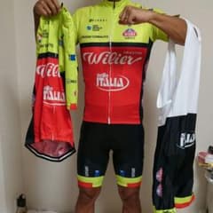 上下セット ロードバイク サイクルジャージ 半袖 ビブショーツのサムネイル