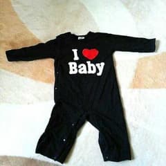 Ilovebaby.ロンパース90㌢です。黒です。着れなくなったので出品します。のサムネイル