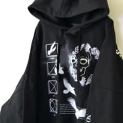 NO BOUNDARIES スカル スウェット パーカー L ブラック 黒 古着 - メルカリ