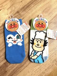 【新品未使用】アンパンマン（コキンちゃんバタ子さん）靴下23〜25㎝　2点セットのサムネイル