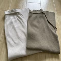 《2枚set》ウォッシャブルニットリブパンツ/UNIQLOのサムネイル