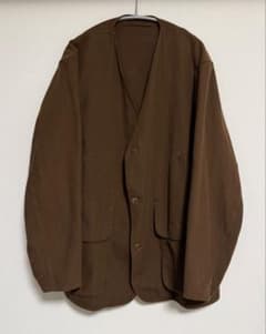 COMOLI コットン ダックス ハンティング ジャケット Z01-01015 COMOLI コットン ダックス ハンティング ジャケット, Brown – Navyblue