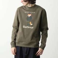 MAISON KITSUNÉ × Barbour トレーナー オリーブ Sサイズのサムネイル