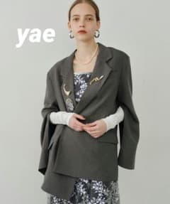 美品 yae ヤエ 2way アシンメトリーチェックジャケット - メルカリ