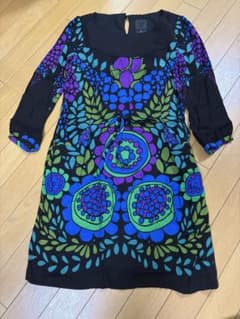 ANNA SUI アナスイ チュニック ミニワンピース 七分袖 レトロのサムネイル