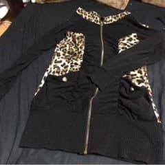 ギャル服肩出しヒョウ柄ワンピのサムネイル