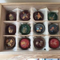茶道具 四季の花蒔絵 香合 12個セット 田中修孝 - メルカリ