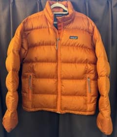 Patagonia ホワイトグースダウンジャケット オレンジSサイズ（送料込）のサムネイル