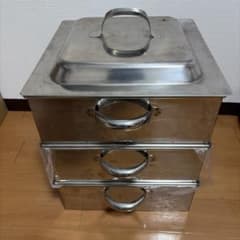 業務用角蒸し器3段　33cm×33cmのサムネイル