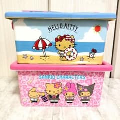 日焼けキティ　サンリオキャラクターズ　お菓子コンテナBOX セット サンリオキャラクターズ お菓子コンテナボックス 日焼けキティ 2個